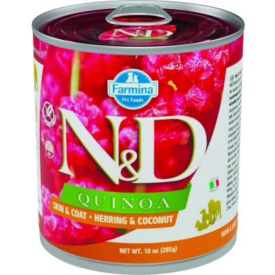 Afbeelding van N&amp;D Quinoa natvoeding voor de hond Skin &amp; Coat Haring 285 gr. per 6 stuks