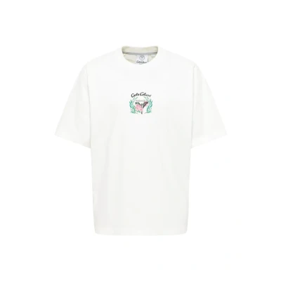 Afbeelding van Carlo Colucci MIT BACK CASA Egger Tshirt print, Maat: 3XL, Weiß