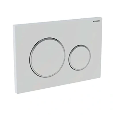Afbeelding van Geberit Sigma20 bedieningsplaat, voor 2 toets spoeling, ringen wit