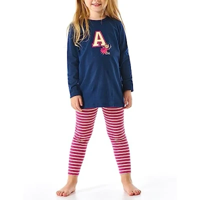 Afbeelding van Schiesser CAT ZOE SET Pyjama voor kinderen, Maat: 116, Dunkelblau