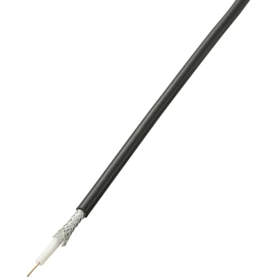 Afbeelding van TRU COMPONENTS 1565756 Coaxkabel Buitendiameter: 5 mm RG58 75 Ω 52 dB Zwart 10 m