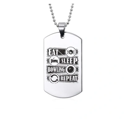 Afbeelding van Ketting RVS Eat Sleep Bowling Repeat