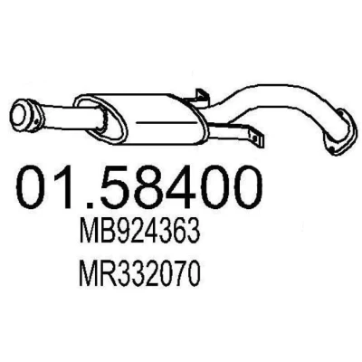 Afbeelding van MTS 01.58400 Middendemper 650mm