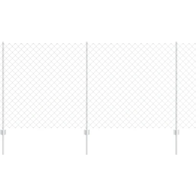 Afbeelding van vidaXL Kettinglink Hek met 20 U Posts Zilver 1.2x10 m Staal