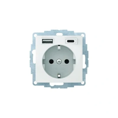 Afbeelding van berker wcd ra usb a c steek s 1 b 3 7 polarwit glz 48048989