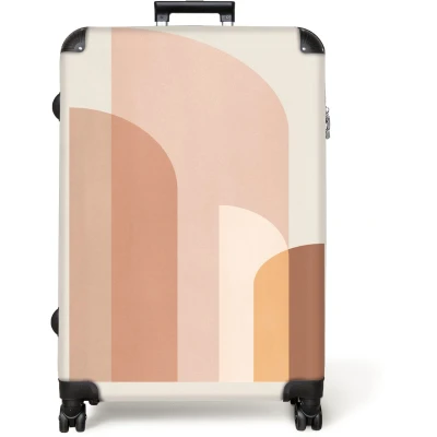 Afbeelding van NoBoringSuitcases.com® Koffer groot Reiskoffer lichtgewicht Kunst Abstract Kleuren Patroon Rolkoffer met 4 wielen Grote trolley XL 98 liter bagage