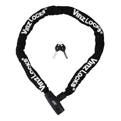 Afbeelding van VINZ Olympus Kettingslot / Fietsslot met Vaste Kop 8mm 120cm