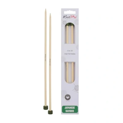 Afbeelding van KnitPro K22359 breinaalden, bamboe, bruin, 33 cm x 5 mm, 2 count