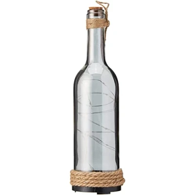 Afbeelding van OOTB 137154 rookglazen fles, nieuwigheid, met 10 warmwitte leds, 30 x 7 cm