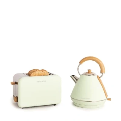 Afbeelding van CREATE PACK TOAST RETRO Broodrooster + KETTLE dikke sneetjes 1,7 liter 6 vermogensniveaus Pastel Groen