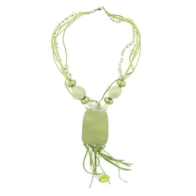 Afbeelding van Behave Bohemian ketting groen met hanger 40 cm