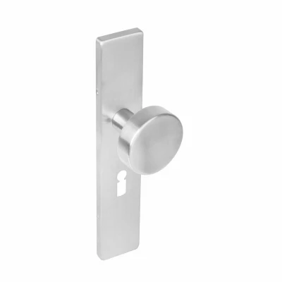 Afbeelding van Intersteel Knop op rechthoekig schild sleutelgat 56mm RVS
