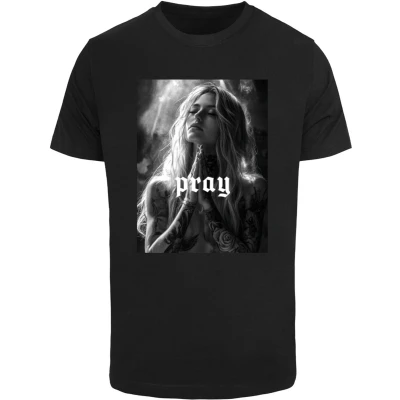 Afbeelding van Mister Tee Praying GIRL Tshirt print, Heren, Maat: Large, Black