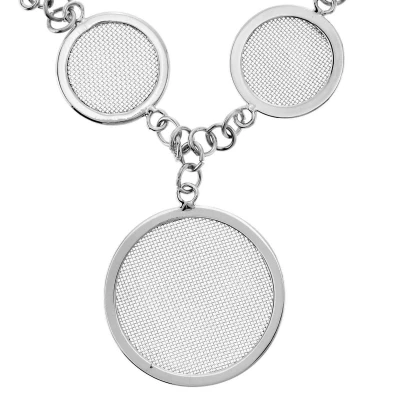 Afbeelding van Behave Zilverkleurige ketting met ronde hangers