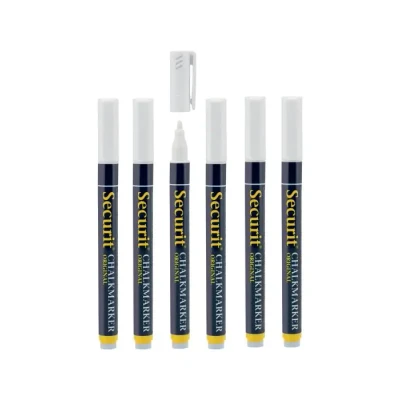 Afbeelding van Securit Krijtstift Set Dun Sma100 7 Stuks Wit