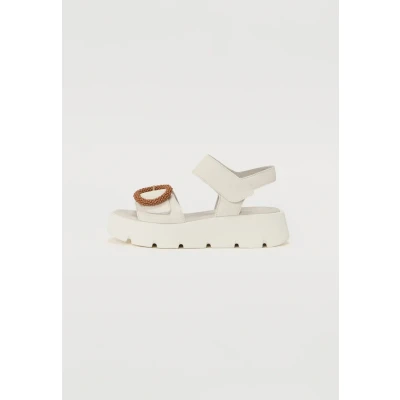Afbeelding van Gabor Sandalen met enkelbandjes, Dames, Maat: 39, Latte Leer
