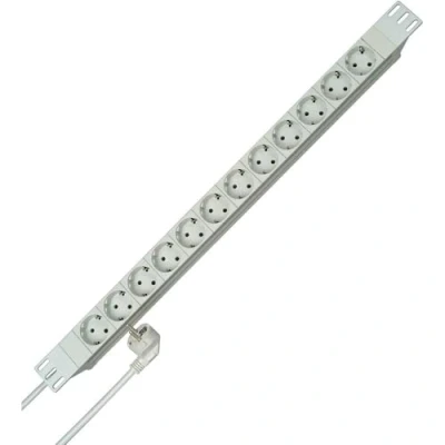 Afbeelding van Kopp 931204016 Stekkerdoos 19 inch 12 voudig Wit Randaarde stekker 1 stuk(s)