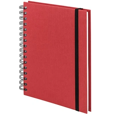 Afbeelding van Rössler Papier 1875452361 S.O.H.O. Wire O notitieboek met elastiek, DIN A5, 21,8 x 15,5 2 cm, 80 vel, rood, 1 stuk