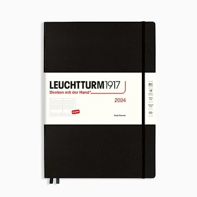 Afbeelding van LEUCHTTURM1917 367874 Dagkalender Master (A4+) 2024, zwart, Engels, 12 maanden