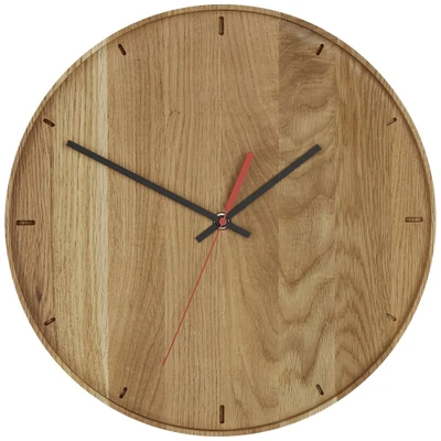 Afbeelding van TFA Dostmann 60.3070.01 Wandklok Kwarts 350 mm x 40 Eiken Van hout