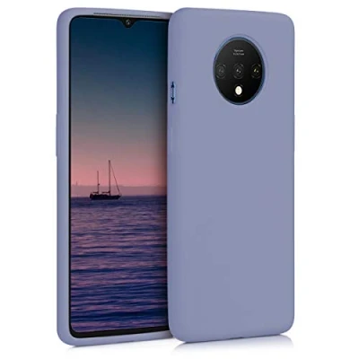 Afbeelding van kwmobile telefoonhoesje geschikt voor OnePlus 7T Hoesje met siliconen coating Smartphone case in lavendelgrijs
