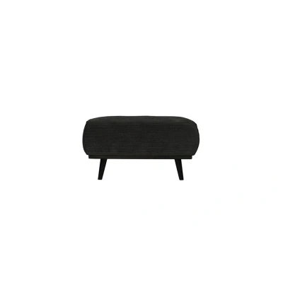 Afbeelding van Statement Hocker Brede Platte Rib Graphite 80x55cm