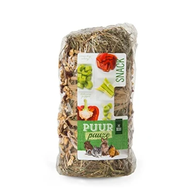 Afbeelding van Witte Molen Knaagdierensnack Knaagdier Puur Pauze Hooirol Selder &amp; Paprika 200gr Tray 1st