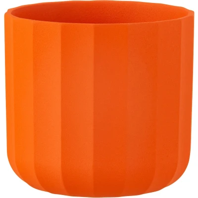 Afbeelding van J Line Bloempot Summer Keramiek Oranje Small 3 stuks