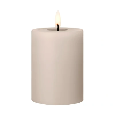 Afbeelding van Ester &amp; Erik Led Pillar kaars H10cm linen grey