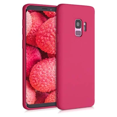 Afbeelding van kwmobile telefoonhoesje compatibel met Samsung Galaxy S9 hoesje Zachte case voor smartphone Back cover in granaatappelrood