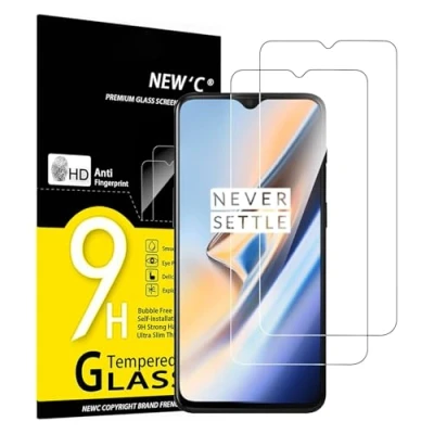 Afbeelding van NEW&#039;C 2 Stuks, Screen Protector voor OnePlus 6T, 7, Gehard Glass Schermbeschermer Film 0.33 mm ultra transparant, resistent