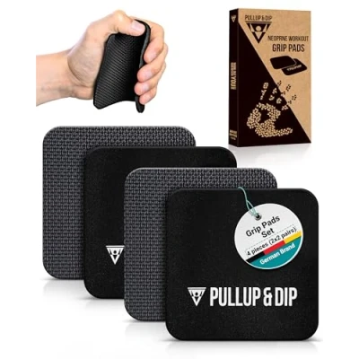Afbeelding van PULLUP &amp; DIP Grip Pads [set van 4] voor Pull Ups, Gewichtheffen, Bodybuilden, 2 Paar Workoutpads Neopreen, Trainingpads als een Alternatief Sporthandschoenen, Maximale Geen Eeltvorming