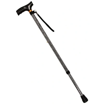 Afbeelding van Homecraft Gekleurde wandelsticks, geëtste zwarte kleur, geschikt voor ouders, handicap, en afneembare gebruikers, verstelbare stang stabiliteit ondersteuning, lichtgewicht wandelstok