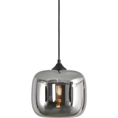 Afbeelding van Hanglamp Artdelight Preston zwart smoke glas 24cm