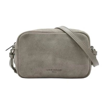 Afbeelding van LIEBESKIND BERLIN Leren Schoudertas Farrah Crossbody Bag Neutral Gray Taupe