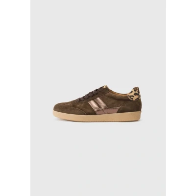 Afbeelding van Gabor Sneakers laag brown/broncecoloured/natur, Dames, Maat: 43, Brown/bronce/coloured/natur Schoenen