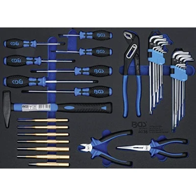 Afbeelding van Insert de servante d&#039;atelier 3/3 : Jeu marteaux, pinces, tournevis 36 pièces