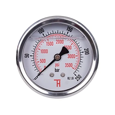 Afbeelding van THERMIS Manometer 358G 1/4 aansluiting van achteren 63 mm (0 250 bar)