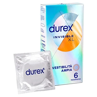 Afbeelding van Durex Onzichtbare condooms ultradun met hoge gevoeligheid XL, extra groot, 6