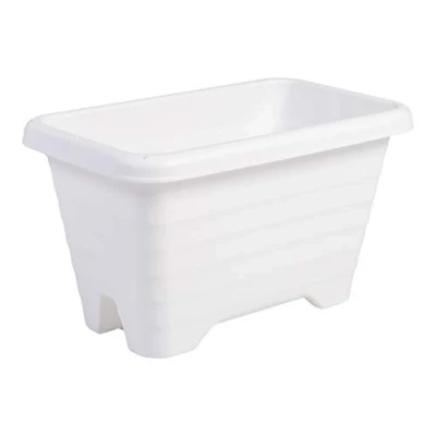 Afbeelding van Iris Ohyama, Blumentopf zum Aufhängen mit Wasserablaufsystem für die Gartenarbeit ? Air Planter 450, weiß