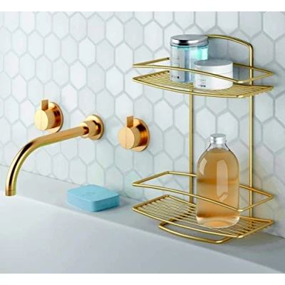 Afbeelding van Metaltex Badkamerrek Onda 26X11X35 Cm Goud