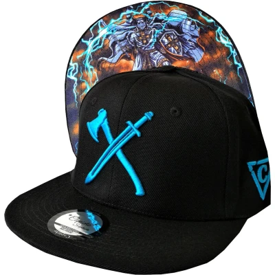 Afbeelding van Capiche Snapback Baseballone SIZE Pet, Heren, Maat: One Size, Black/blue/ lightblue