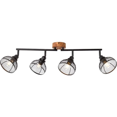 Afbeelding van Brilliant Avia Plafondspot E14 max 4x40W Zwart/Hout
