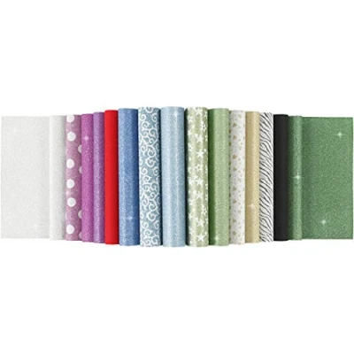 Afbeelding van Creotime glitterpapier blok A4 210x297 mm 30 vellen