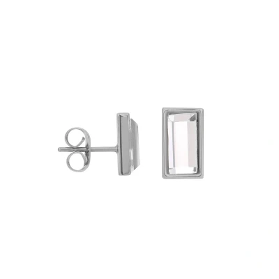 Afbeelding van Ear Studs Expression Rectangle iXXXi Oorbellen Silver