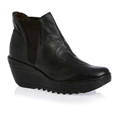 Afbeelding van FLY London Dames Yoss instaplaarzen, Zwart 000, 37 EU