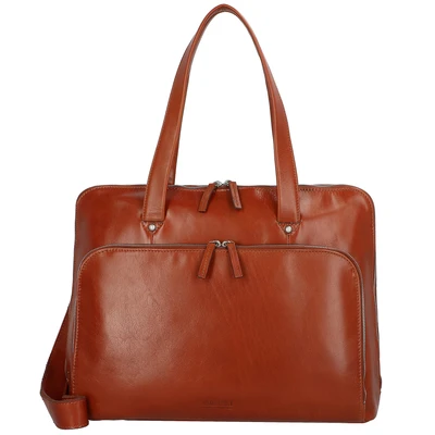 Afbeelding van LEONHARD HEYDEN Leren Afzonderlijke gevallen Schoudertas met laptopvak Cambridge Briefcase 1 Compartment Cognac Bruine