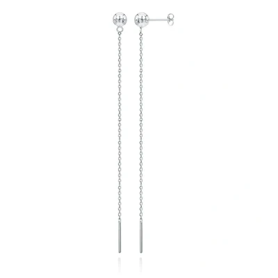 Afbeelding van Zilverkleurige Ketting Oorbellen Dames van Edelstaal 80mm