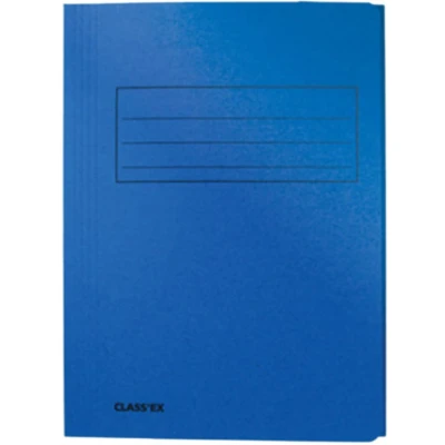 Afbeelding van Class&#039;ex dossiermap, 3 kleppen ft 23,7 x 34,7 cm (voor folio), blauw dossiermap