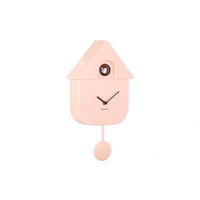 Afbeelding van Karlsson Koekoeksklok Modern Cuckoo Wandklok Licht Roze 41x21,5x8,5cm